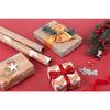 Christmas Wrapping Paper Brown Kraft Paper With 3d White Christmas Elements