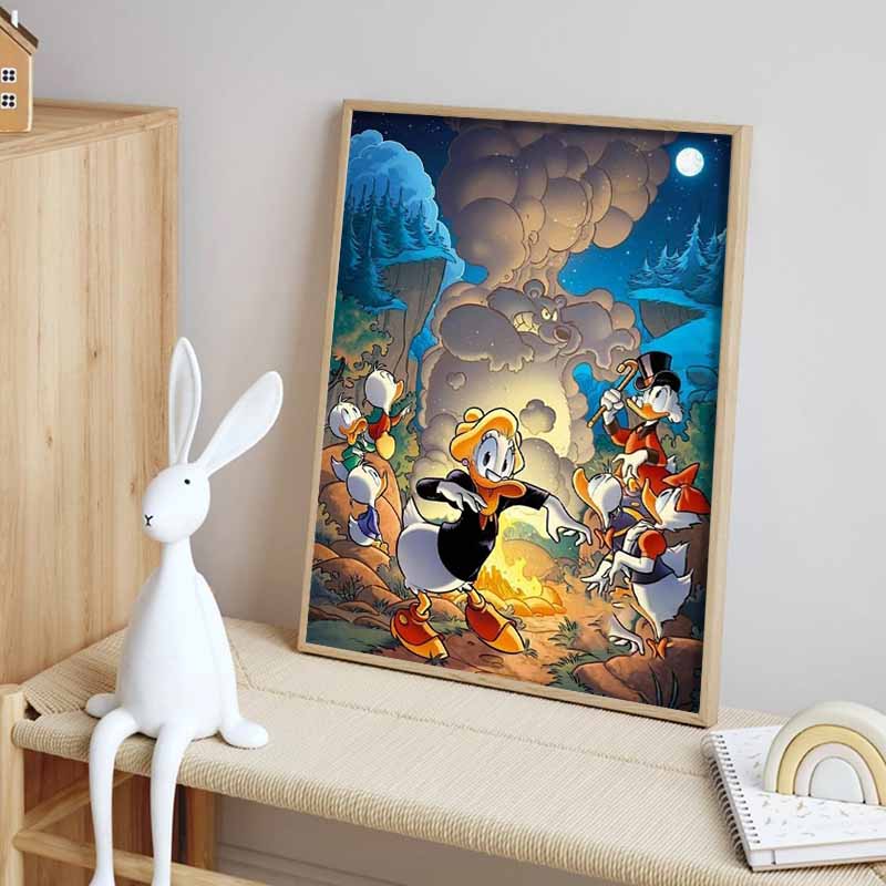 Disney Diamond Painting Donald Duck Fantasy Adventure Illustration Mosaic Embroidery Image Creation Diamond Painting, CrossstitchHomeDecoration 5D DIY