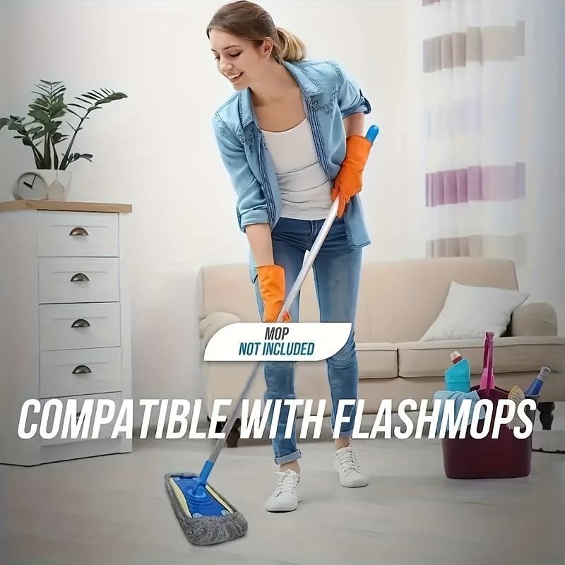 4-teiliges wiederverwendbares Wischmopp-Pad, waschbares und langlebiges flaches Bodenwischmopp-Tuch, geeignet für den trockenen und nassen Gebrauch,