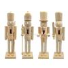 Christmas Soldiers Unpainted Nutcrackers Figures Table Decorations Ornament 6XDE
