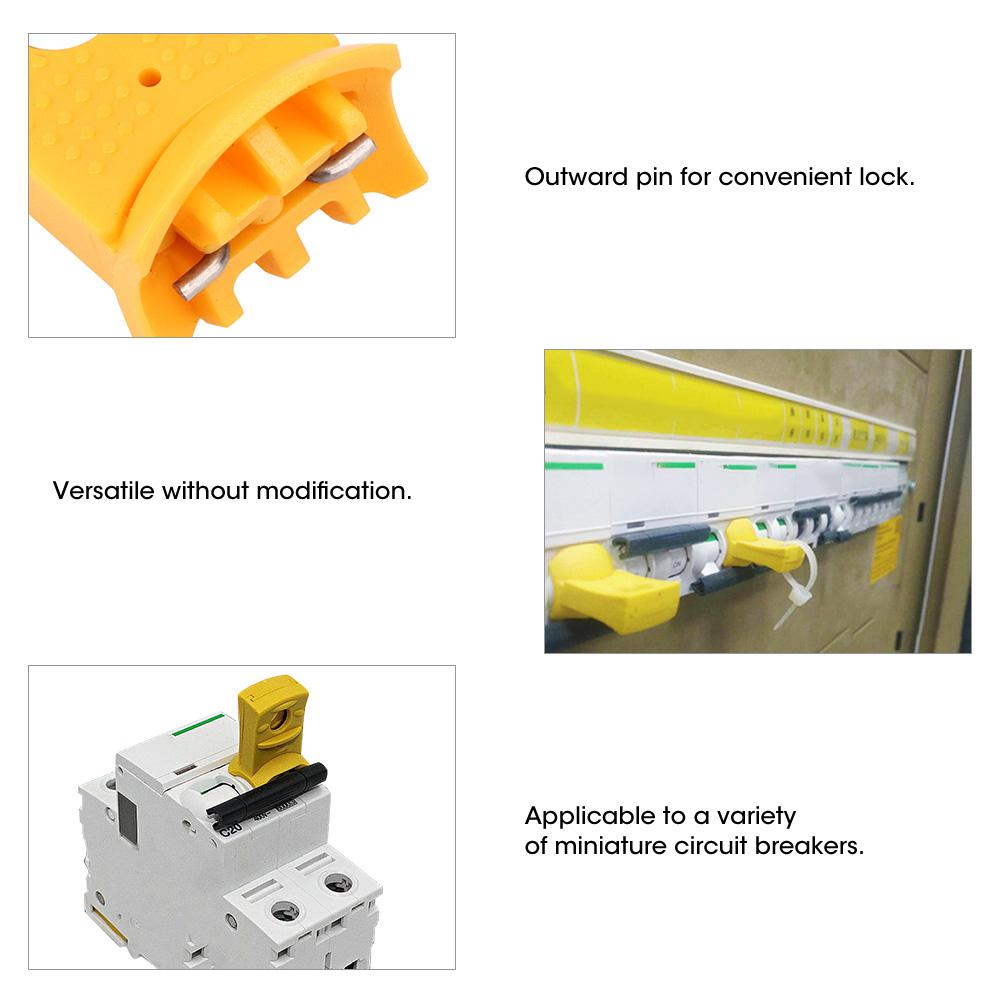 Miniature Circuit Breaker Lockout Pinout Power Isolation Electrical Security Lock Device for Schneider MCB