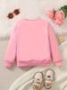 Bright Colored Printed Pattern, Comfortable and Skin Friendly for Baby Girls, Versatile Round Neck Hoodie for Daily Use In Spring and Summer