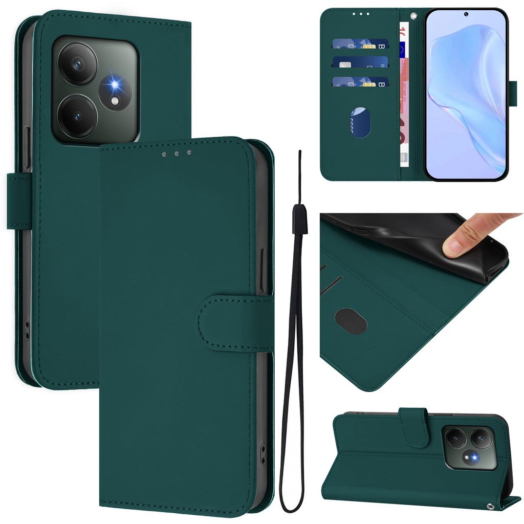 Magnetic Leather Flip Wallet Case for OPPO Realme Narzo 80x 80 70x 70 60x 60 50 30a 20 N65 N63 N55 N53, Protective Cover