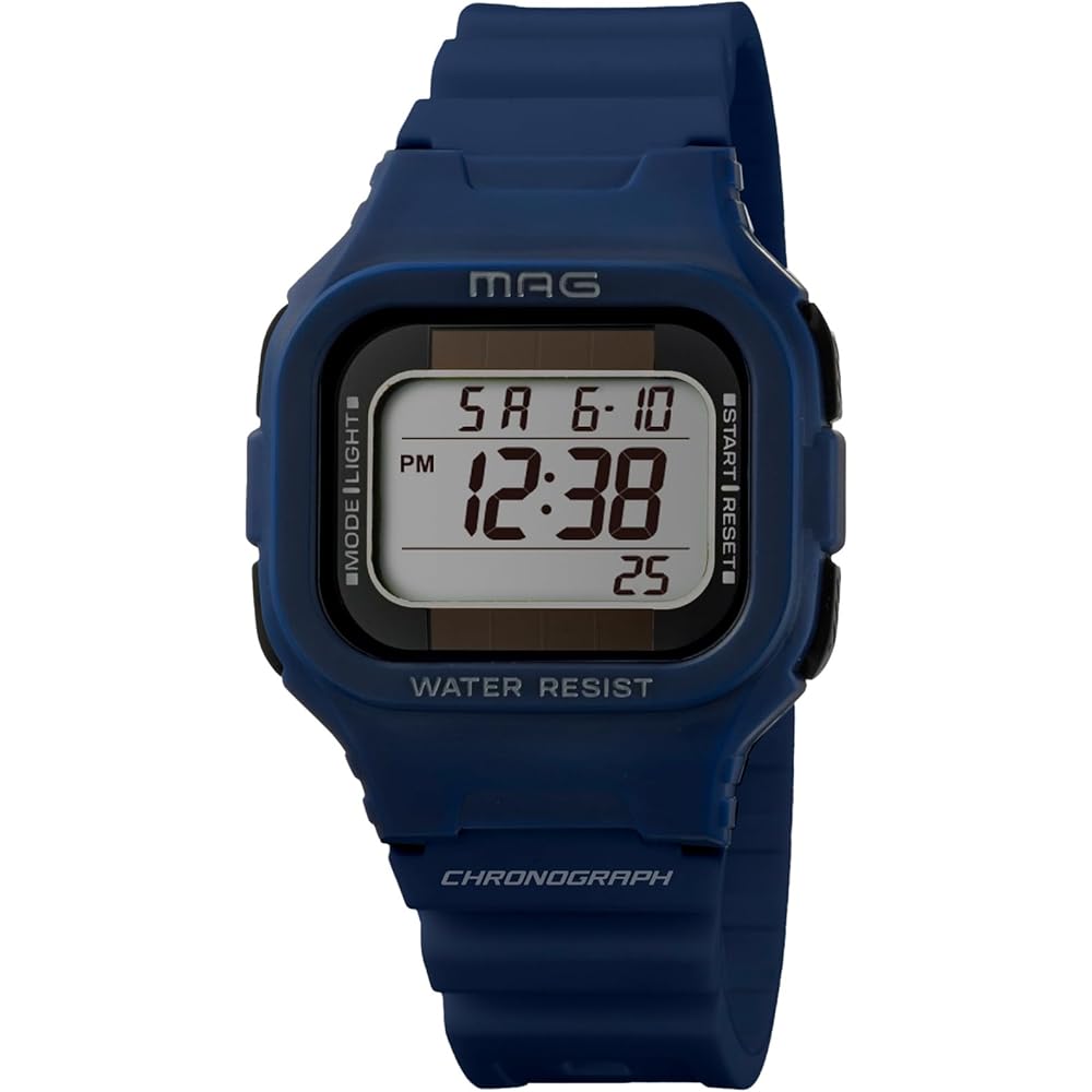 MAG Digital Solar Dual Power Waterproof Watch with Urethane Band for Kids Navy MW-551A