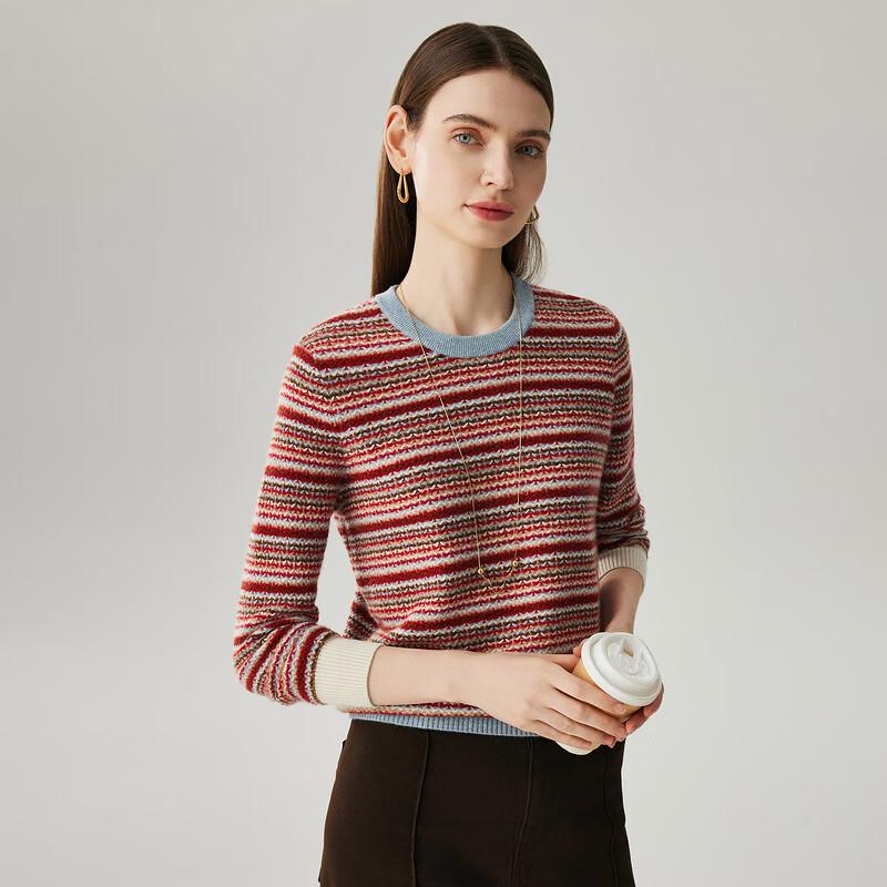 Zhaojun Women's Fall/Winter Thick Round Neck Cashmere Sweater