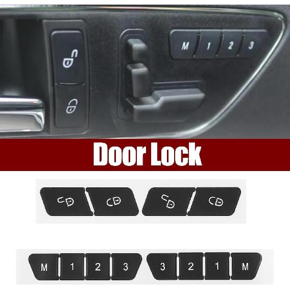 Car Interior Stickers Button Decal Compatible with Mercedes Benz GLK350 C Class CLS C218 SLK W172 W204 W212 W218 W207 Steering Wheel A/C Air