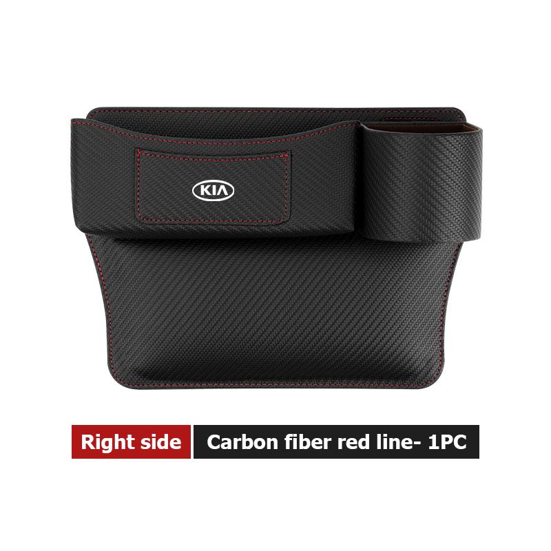 For KIA Leather Car Seat Crevice Storage Box Seat Slit Gap Organizer Bag K5 K2 Rio Optima Sportage Venga Sorento Stonic ForteZF8