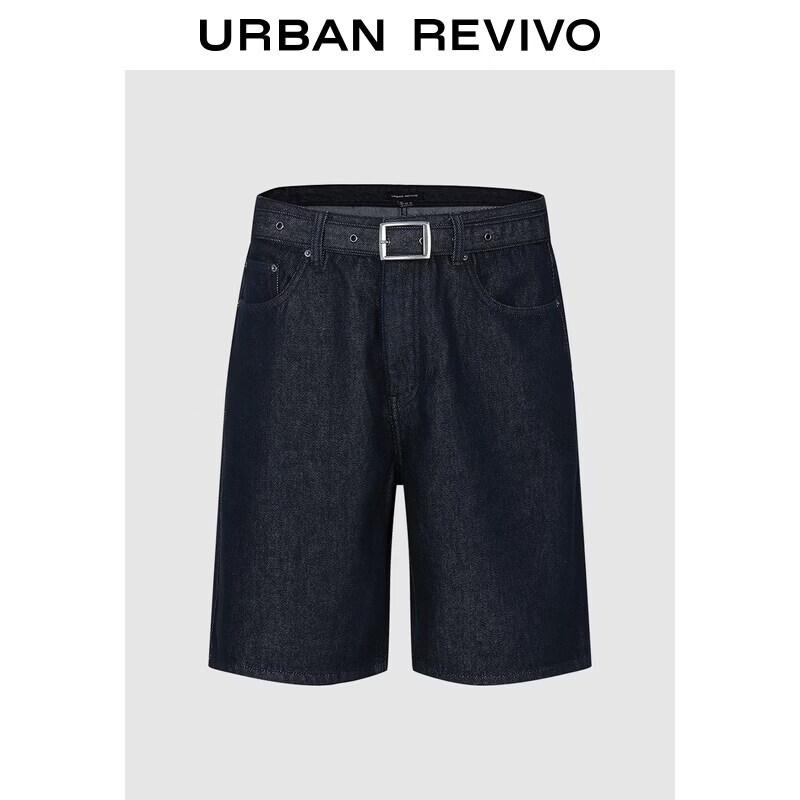 

Men s Fashion Retro Denim Shorts with Belt 31