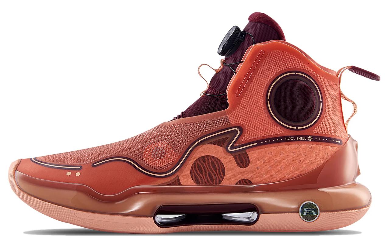 Li Ning YuShuai Evolution Ярко-оранжевые Амортизирующие Скользкие Устойчивые к истиранию Высокие Баскетбольные кроссовки Мужские ABAR041-5 41