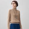 Commong Boka Women's Thickened Cable Knit Cashmere Sweater