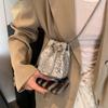 Sequin Mobile Phone Bag Mini Coin Purse Shoulder Pouch Glitter Bucket Bag  Women