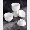HUIHUADU White Porcelain Rice Bowl