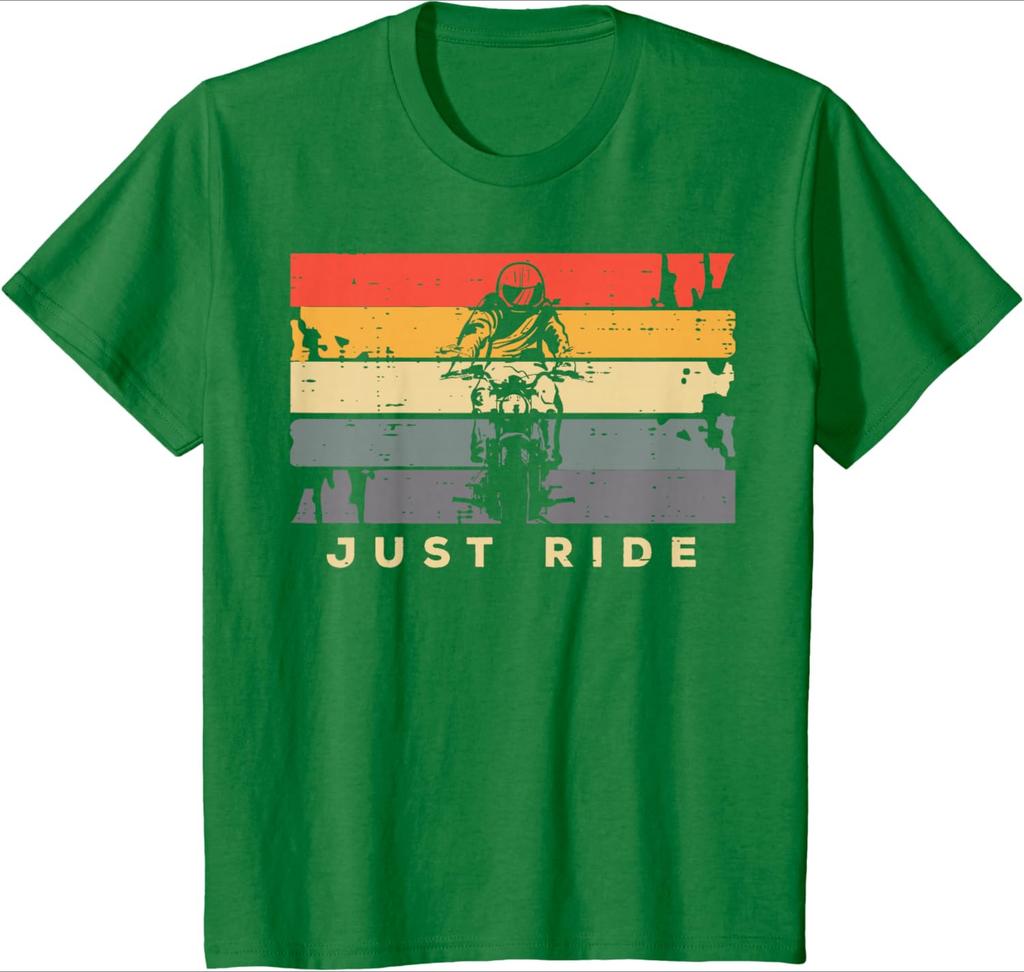 Just Ride Motorcycle Biker Retro Motorbike Design100 Cotton Summer Oneck Short Sleeve Casual Printed Mens Tshirt