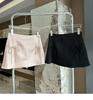 Women's Age-Reducing Pink A-Line Skirt & Black French-Style Top Summer Set - Slimming Sweet & Spicy Look