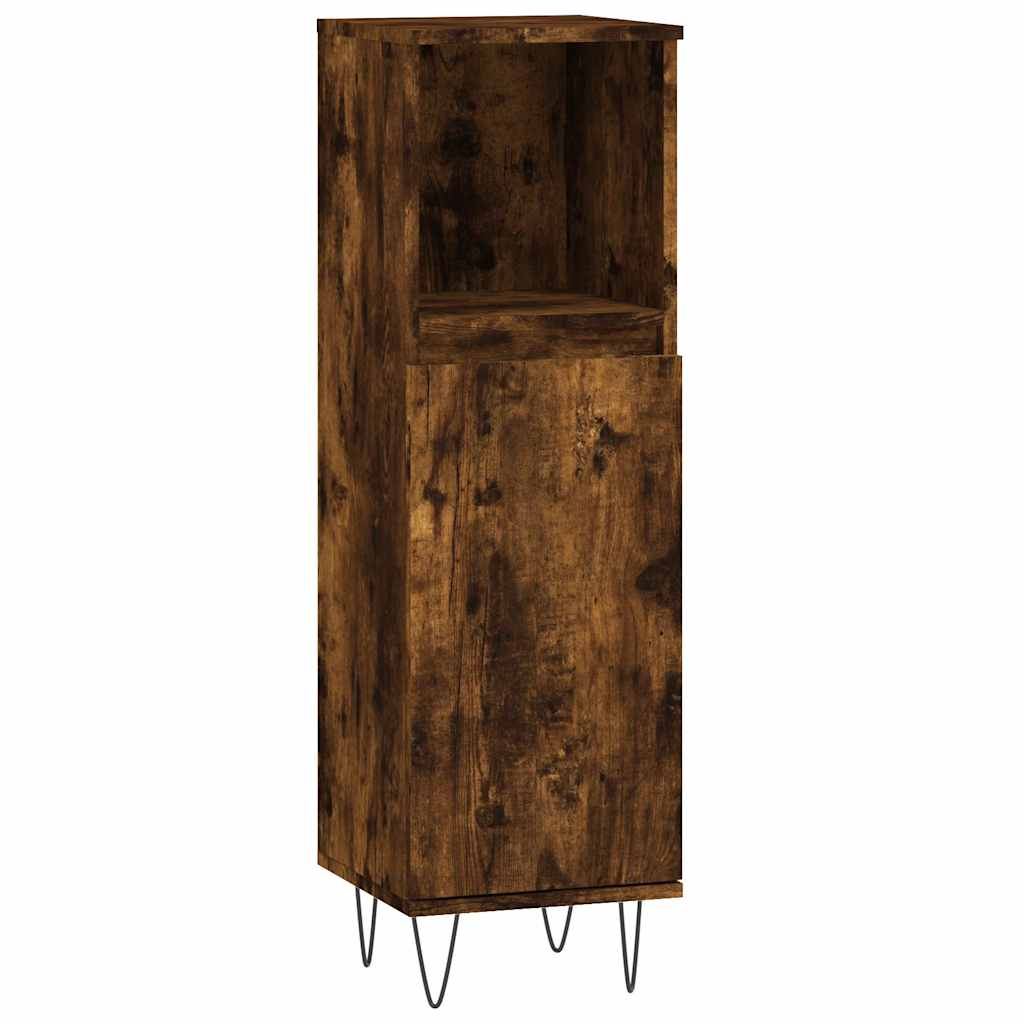 Vidaxl 3-Piece Bathroom Furniture Set, Smoked Oak
