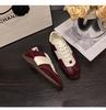 2025 New Maillard Color Matching Retro Ballet Training Shoes Soft Sole Niche Casual Lace-up Sports Women's Shoes