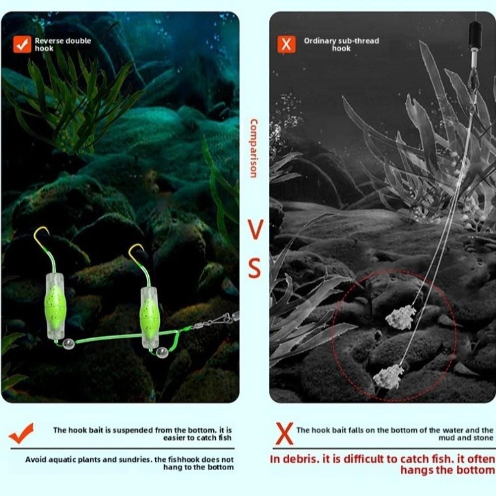 2pcs suspension Fishing Hair Rigs hook Anti bottom Carp Rigs fishing lure  Fishing Tackle