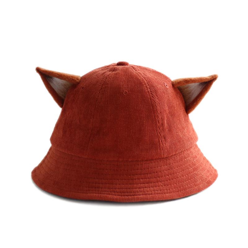 Summer Fox Ears Sunscreen Bucket Hat Simple Fisherman Hat Women Girl Fashion Basin Hat Sun Hat Wholesale