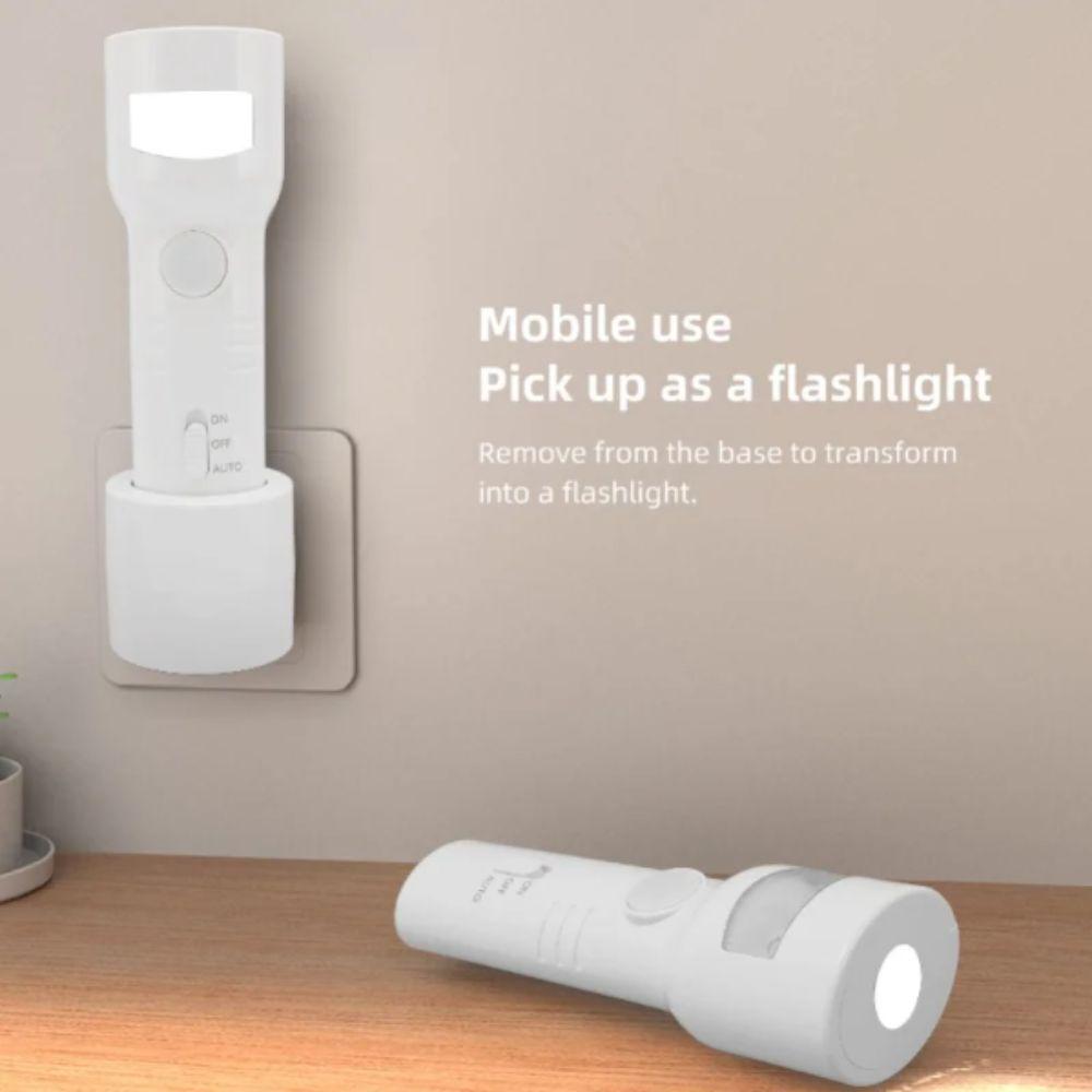 Auto Dim Portable Flashlight 4000K RGB LED Night Light Emergency Lighting  Reading Light