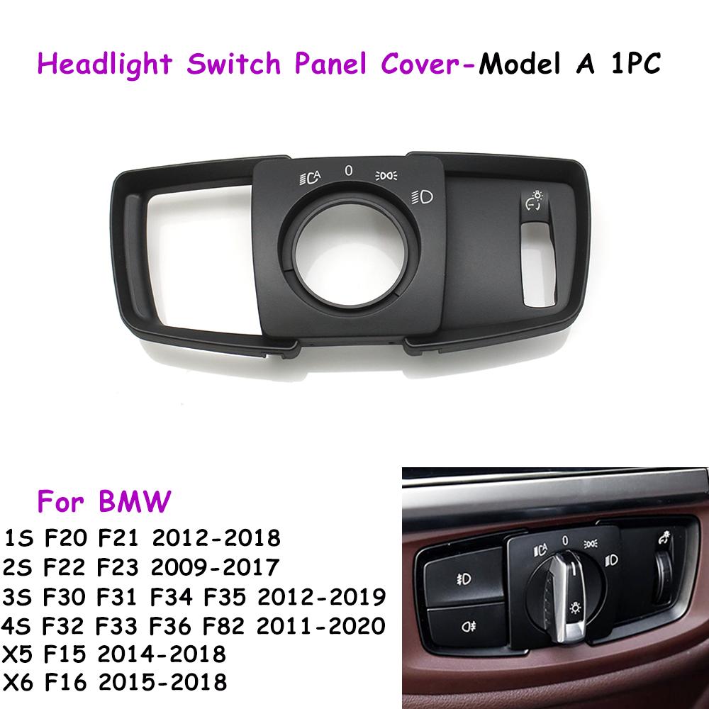 F45 F46 F30 F32 F15 F16 F85 F86 Car Dashboard Headlight Switch Rotary Button Cap Headlamp Cover Panel For BMW X5 X6 2 3 Series
