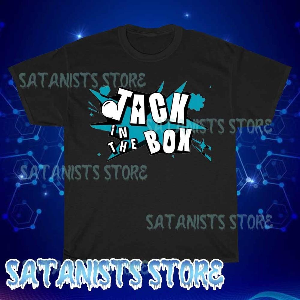 

New Jack in The Box Burger Men s Black T-shirt Funny Size S to 5XL S