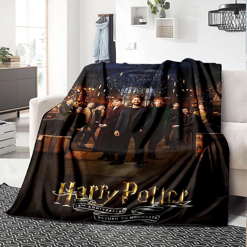 1pc Harry Potter 20th Anniversary Flannel Blanket - Soft Warm Throw for Home, Office, TravelL1363