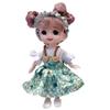 16cm 8-Point BJD Princess Doll with Denim Wedding Dress & Accessories - 6" Dress-Up OB11 Clothes, Tops, and Shorts