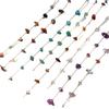 1meter Natural Stone Bead Chains Necklace Bracelets Bulk KC Gold Color Copper Link Chains Lot Supplies for Diy Jewelry Making