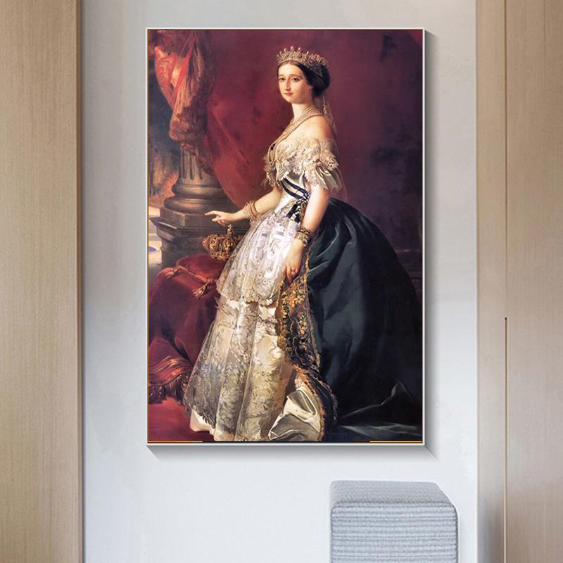 Franz Xaver Winterhalter Pictură pe pânză Portret Postere și imprimeuri Poze de artă de perete pentru sufragerie Decorarea casei Cuadros