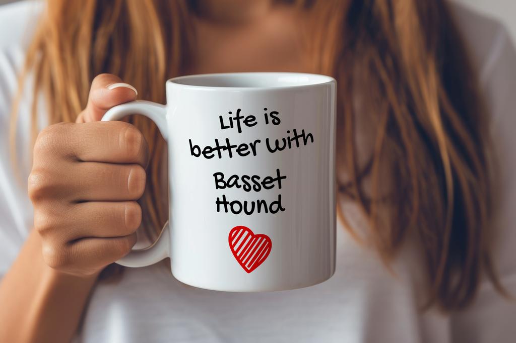 Basset Hound - cup with a dog, cup with a photo, personalized gift from the Art-Dog brand