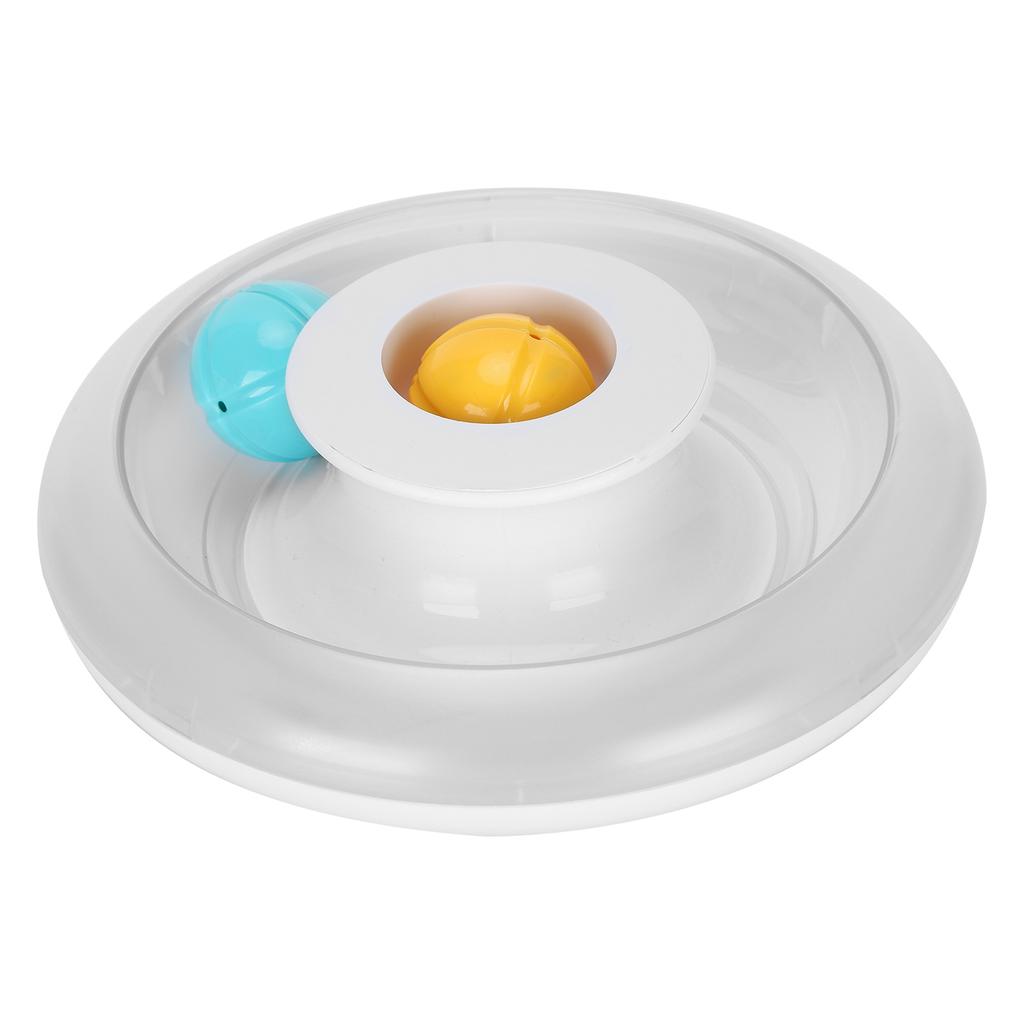 Cat Turntable Toy Cat Durable Roller Track Ball Plaything with Two Colorful Balls