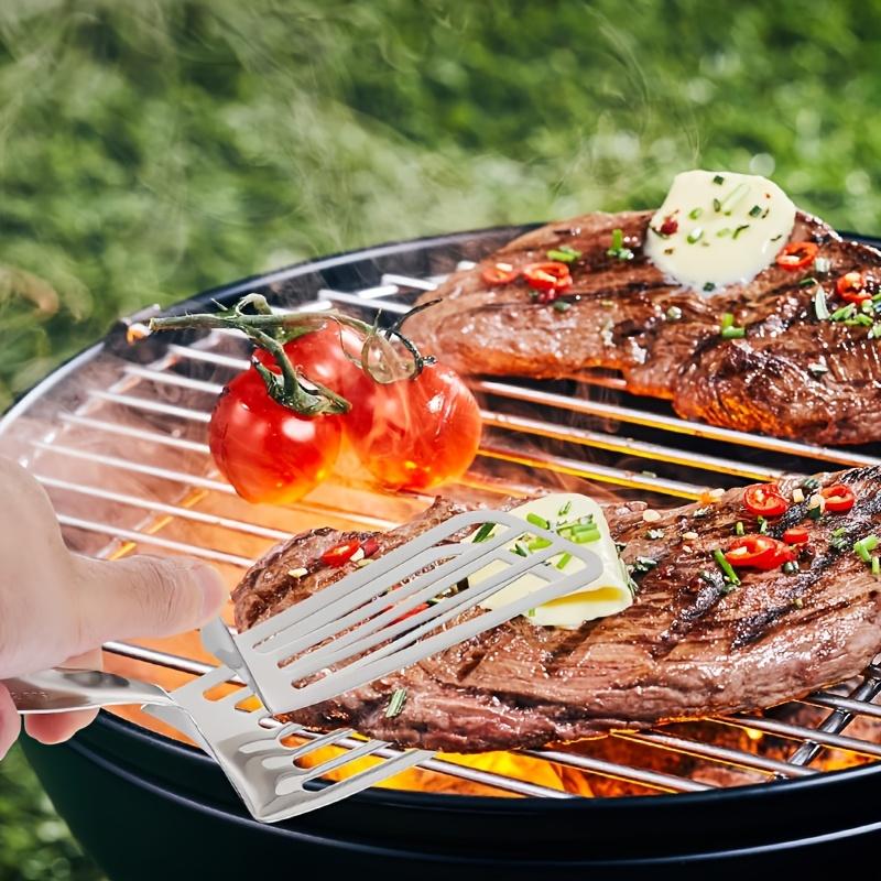Edelstahl Multifunktional 1 Stück Servierzange - Mühelose Lebensmittelzubereitung und Präsentation für Buffet, Fischbraten, Brot, Steak, Salat und Dessert