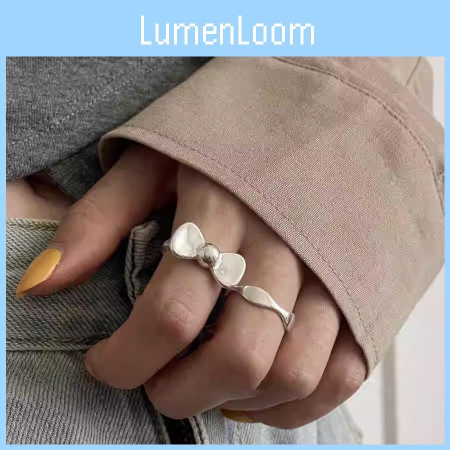 Chic 2024 Summer Butterfly Bow Ring For Women Elegant Unique Copper Geometric Design