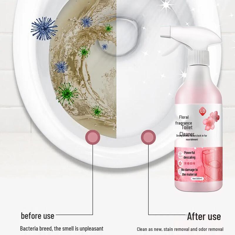 Floral Scent Toilet Bowl Cleaner: Powerful Yellow Stain Remover & Deodorizer