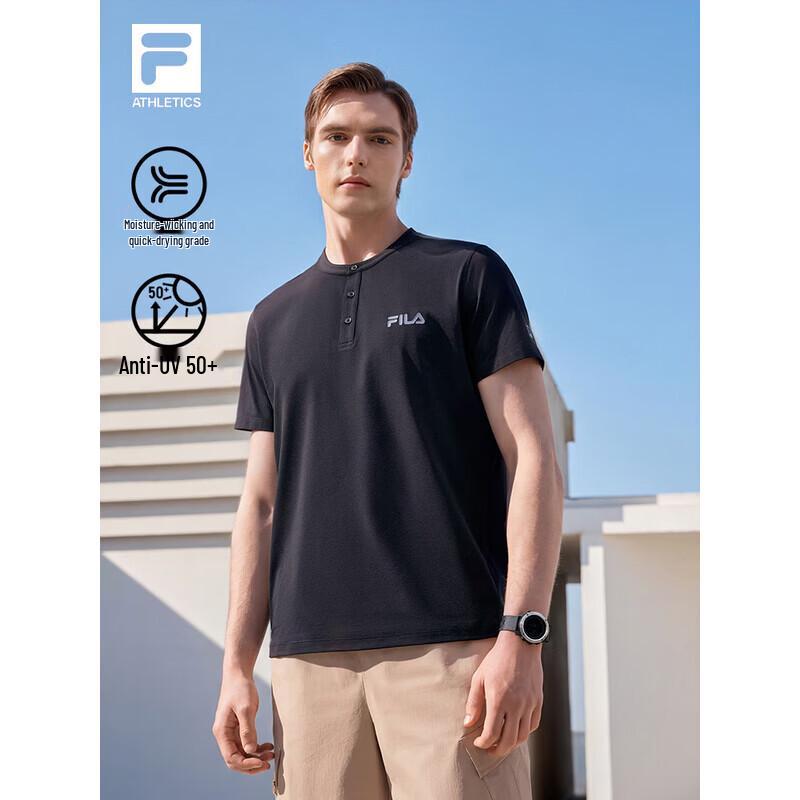 

FILA Men s Henley Knit Short Sleeve T-Shirt L