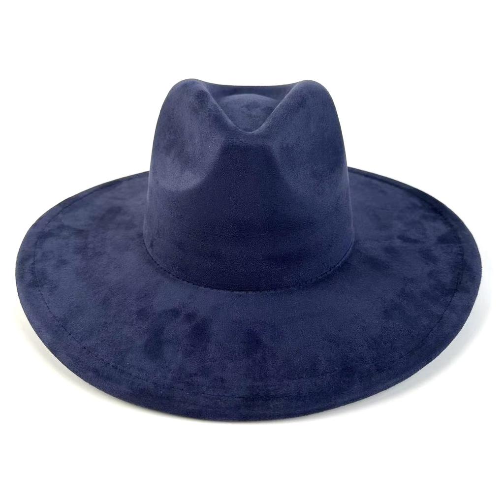 European And American Style New Big-Brimmed Suede Top Hat Fashionable Simple Top Hat Peach Heart Top Big-Brimmed Jazz Hat