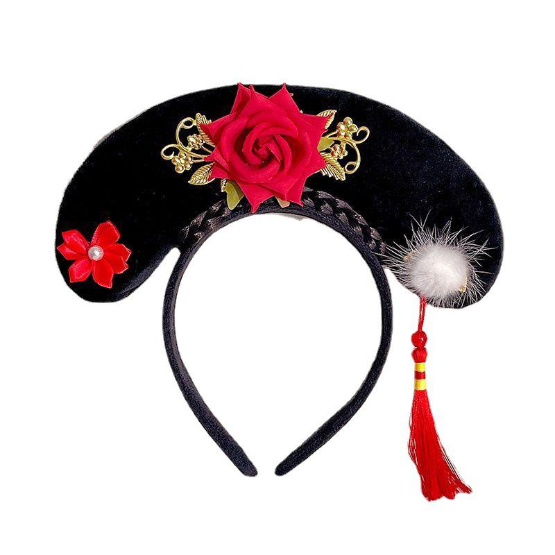 Ancient Royal Court Queen Princess Headband Headdress Classical Hanfu Cheongsam Hair Hoop Accessories