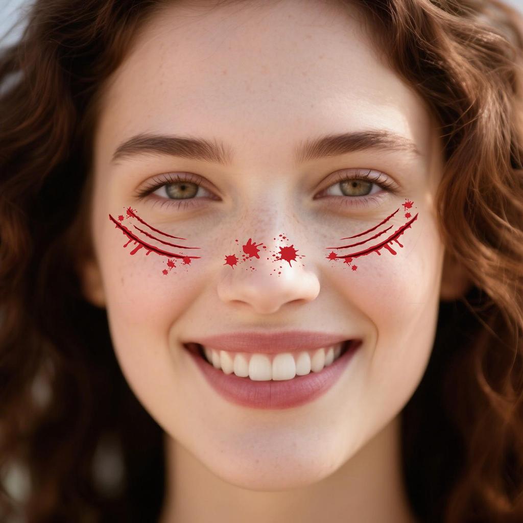 Halloween Face Stickers For Women Creepy Eye Stickers Spooky Adhesive Bat Pumpkin Handprint Decals For Halloween Kids Women