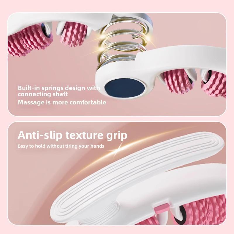 Contoured Leg Massager - Muscle Relief Roller with Ergonomic Ring Design for Post-Workout Recovery & Yoga Support