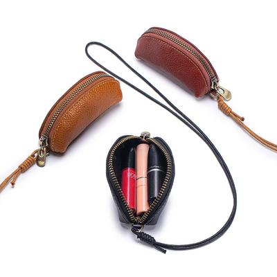 Portamonete Mini e Portachiavi da Donna in Vera Pelle