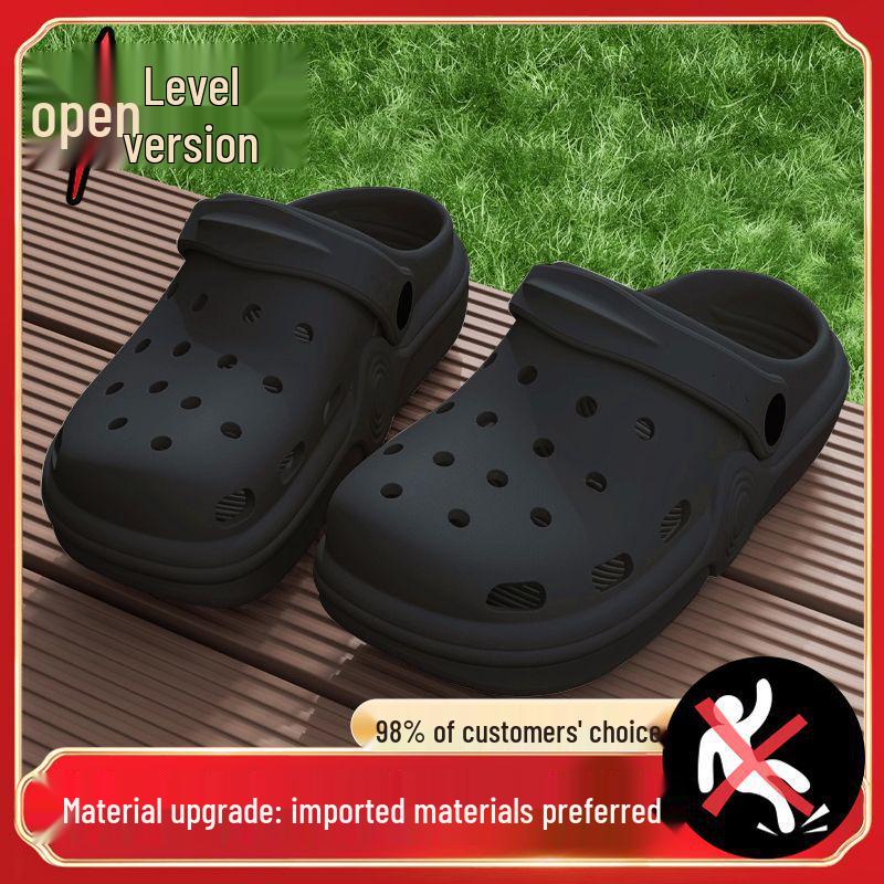 Lightweight perforated shoes for couples, anti slip summer sandals, durable for outdoor driving for both men and women.