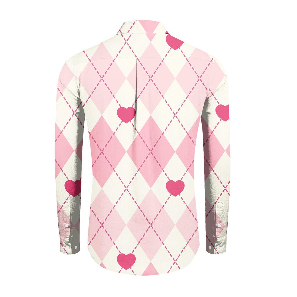 Men'S Casual Loose Fitting Long Sleeved Shirt Fashionable Lapel Shirt Top