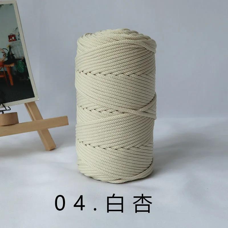 300g/4mm Polyester Nylon Mischgarn Große Rolle Runder Hohlfaden DIY Handgewebtes Wandteppich Dekorationsgarn Häkelstrang