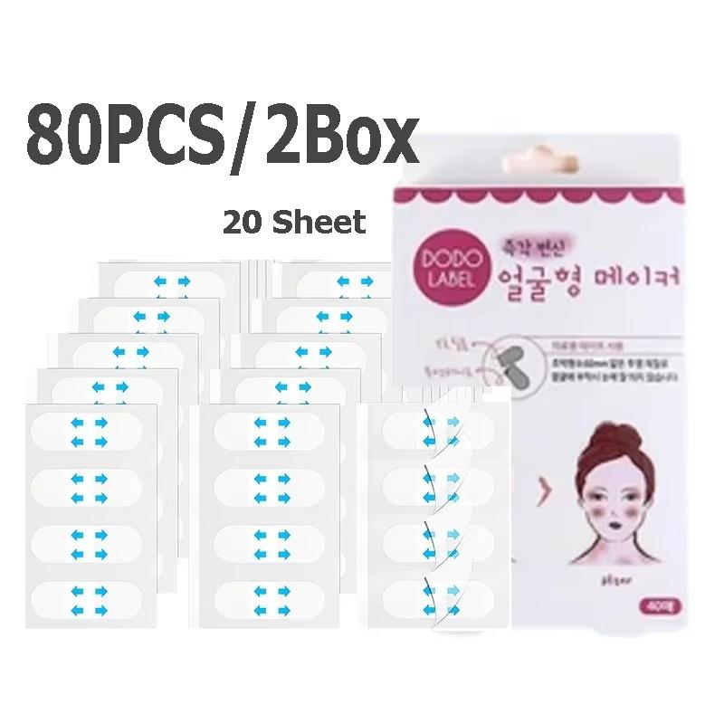 120/80/40 Stück Lift Gesicht Aufkleber Unsichtbares Make-up Klebeband Lift Gesicht Tape Slim Patch Atmungsaktiver Aufkleber Lifting Straffen Kinn