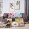 Cute Monchhichis Blankets Coral Fleece Plush Summer  Breathable Super Soft Throw Blanket for Sofa Outdoor Quilt