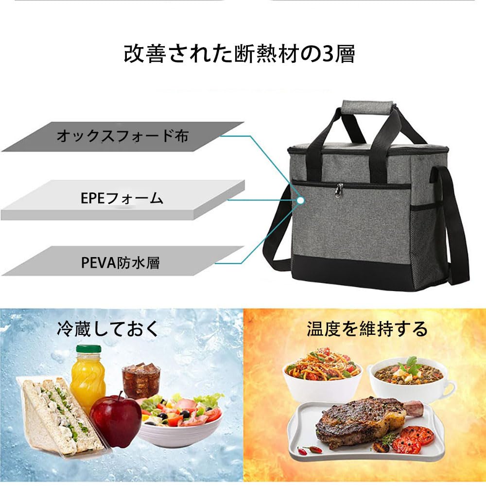 Cooler Insulated Thermal Lunch Soft Cooler Picnic Lunch Insulated for Commuting To Work or for Portable Power Sports Insulated Lunch Bag Box, Bag,