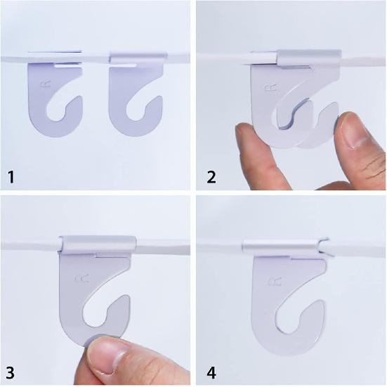 20 Drop Ceiling Hooks for Classrooms & Offices, White Heavy Duty Ceiling Hooks for Hanging Plants & Decorations, Metal T-Bar Hooks for Suspended Drop