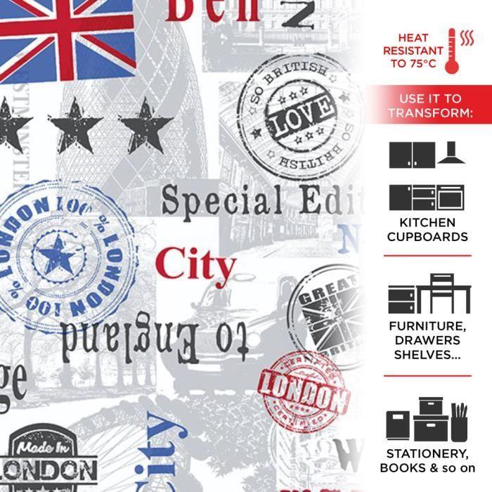 Film Adhésif Effet Lindley, 45 Cm X 2 Mt