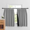 NICETOWN Complete Blackout Grade Light Thick 100cm Wide X 110cm Set of 2 Heat and Cold Energy Small Waist Bay Room Cafe Hotel Curtains, 1,