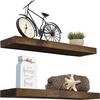 Wooden Wall Shelf Floating Shelves for Living Room Wall Mounted Storage Display Rack Bookshelf